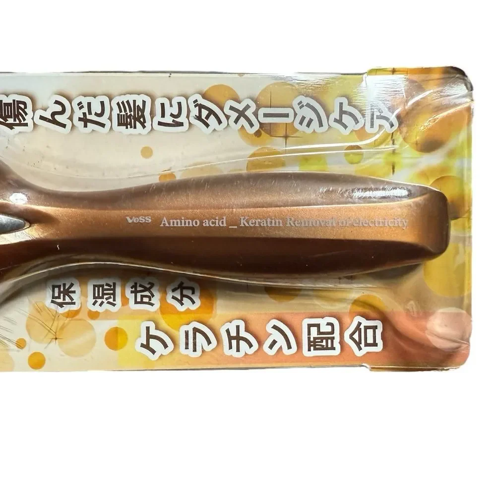 Vess Amino Acid Keratin Hair Brush | Anti-Static, Antibacterial Handle, Japan